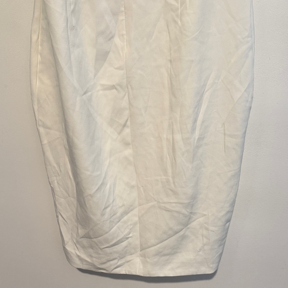 White One-Shoulder Ruffle Midi Dress - Picture 9 of 15